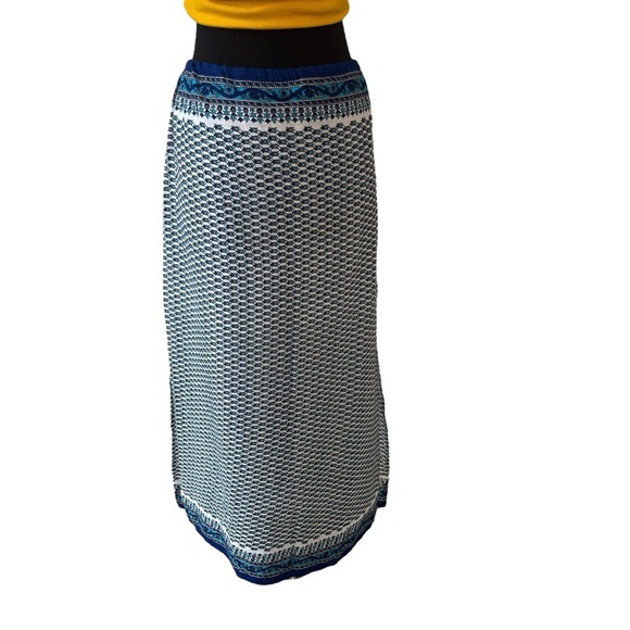 Vintage cotton ditzy floral maxi skirt lightweight side slits size XL - Picture 3 of 12